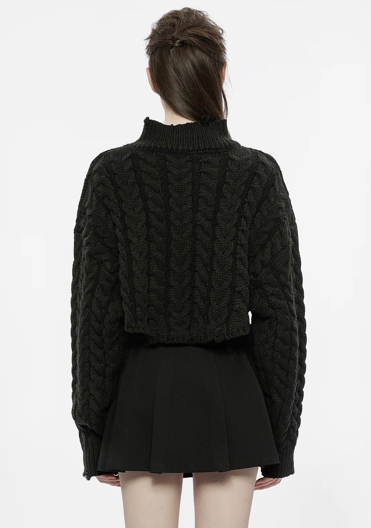 Gothic Twisted Weave Ripped Pullover