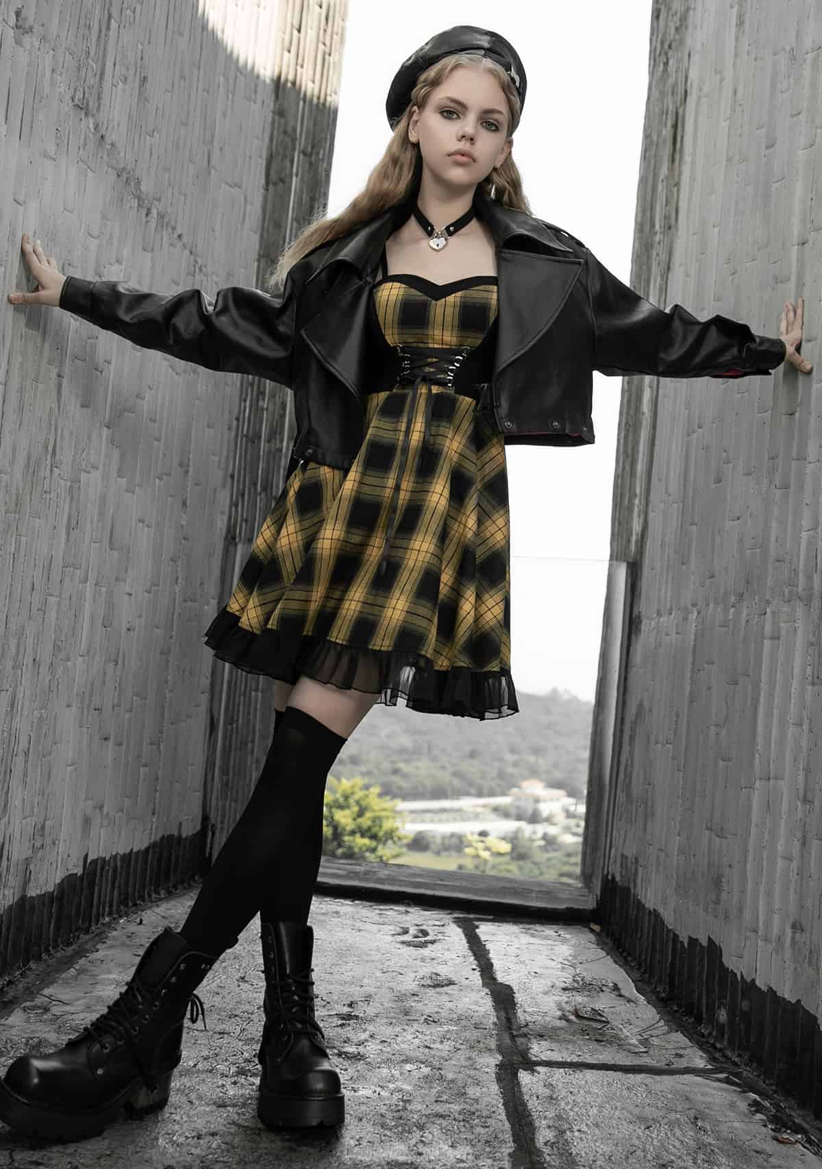 Steampunk Lattice Gothic Binding Dress