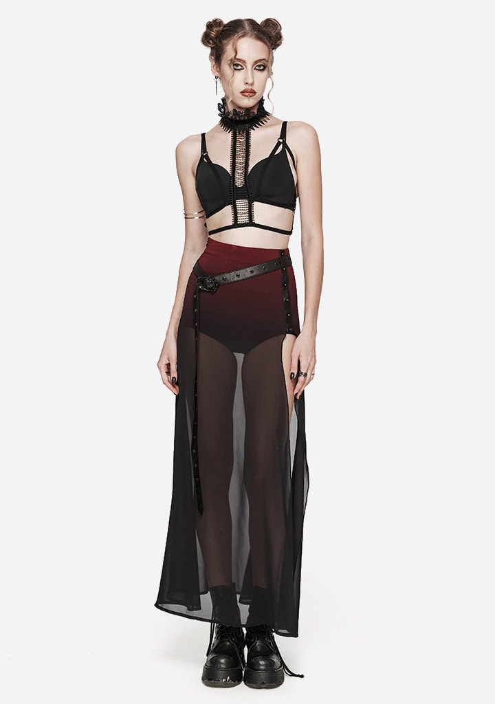 Gothic Enchantment High Slit Skirt