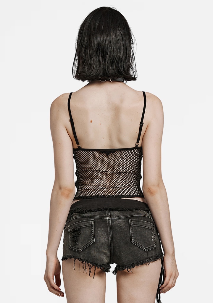 Gothic Sunflower Lace Mesh Camisole